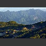 夕照天门山寺