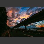 高架桥晚霞