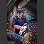 传统制伞工艺一去油