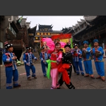 传承人唱大庸花灯
