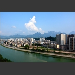 蓝天、白云、青山、绿水、家园