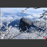 天门观雪景