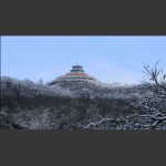 雪景中的云梦仙顶