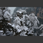 黄石寨。雪