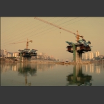 建设中的澧水桥