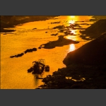 霞光洒向黄金道