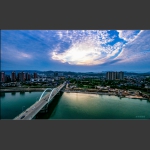 《澧水风光》之月亮湾大桥