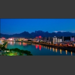 滨河夜色