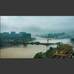 雾中的澧水大桥