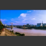 大雨过后的澧水河