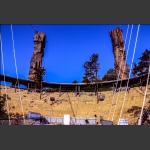 玻璃桥建设中的观望台