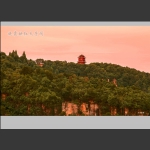 晚霞映红天子阁