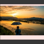 澧水河边观日落