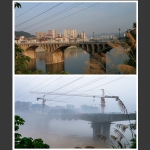 老桥和建设中的新桥