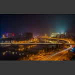新澧水大桥夜色