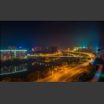 新澧水大桥夜色
