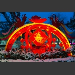 下雪灯展夜色