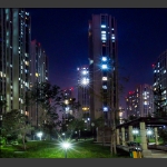 小区夜色