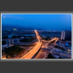 改建中的澧水大桥夜景