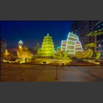 北京东单街景夜色
