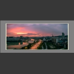 晚霞中的那条河