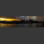 西边霞北边雨