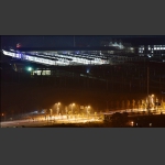 高铁站台夜色