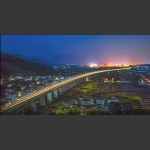 关门岩夜色