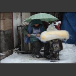 雪中煎饼摊