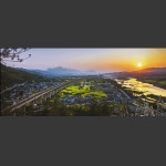 关门岩晚霞