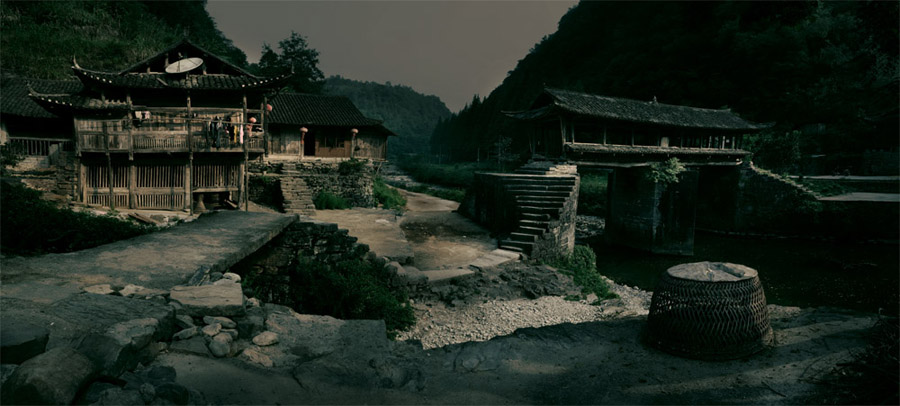 张家界的土家吊脚楼