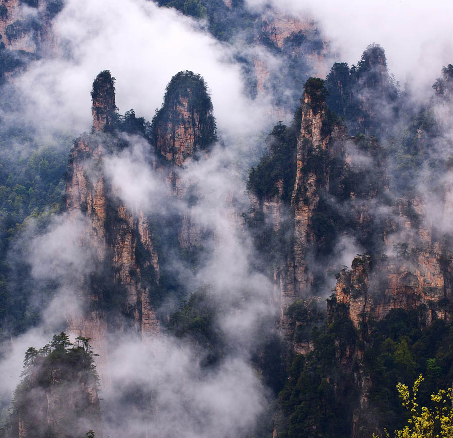 雨雾缥缈天子山