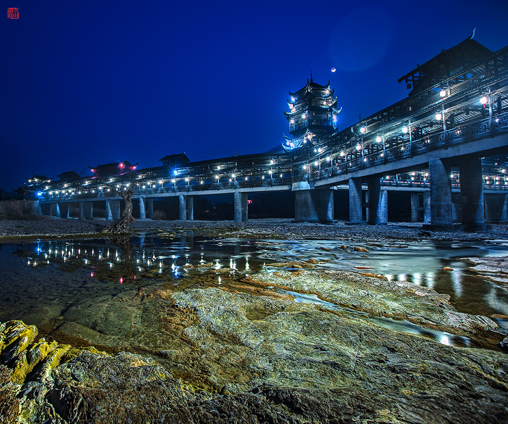 捞车河夜色