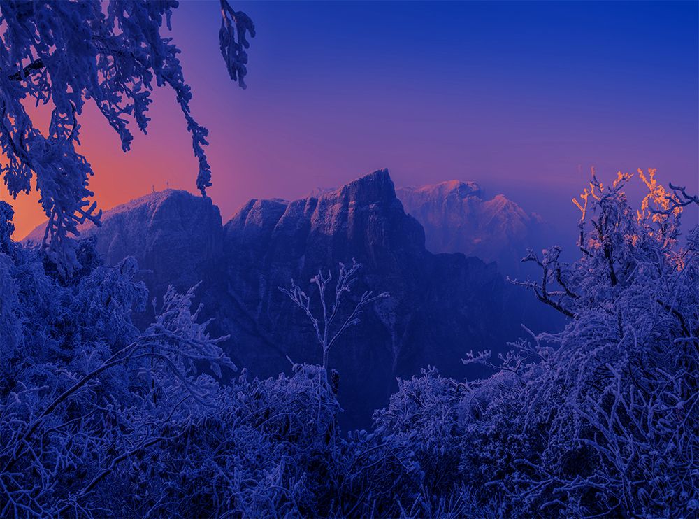 天门山雪