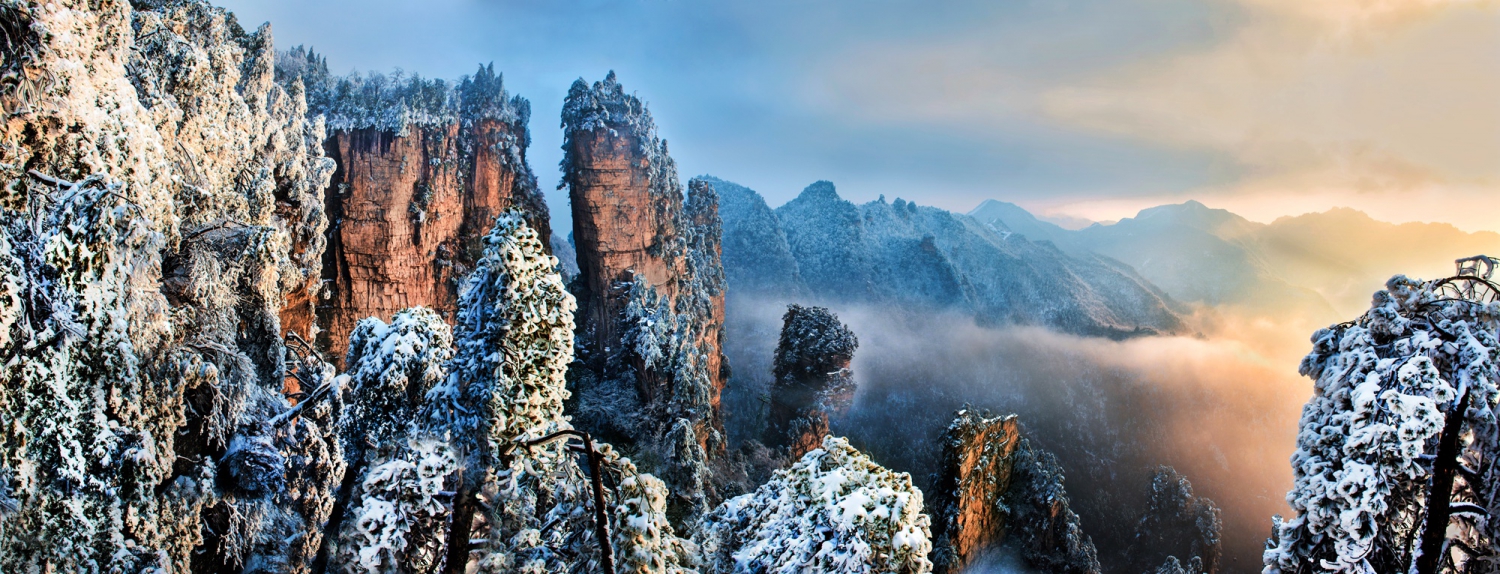 天子山雪景