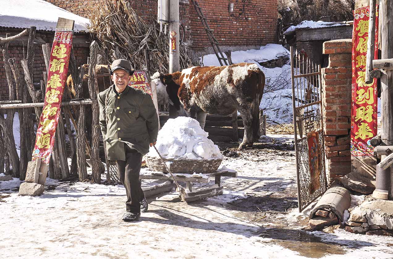 雪后农家院