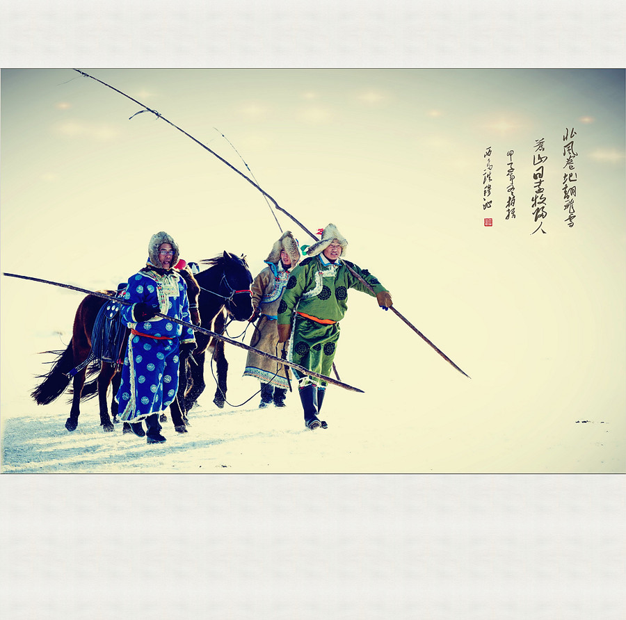 风雪大漠行