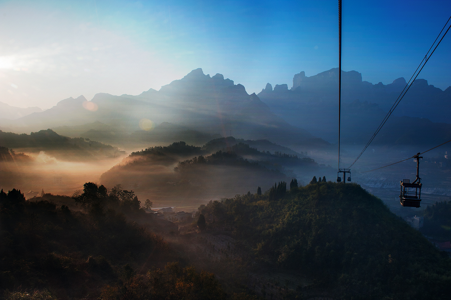 索道光影天门山1