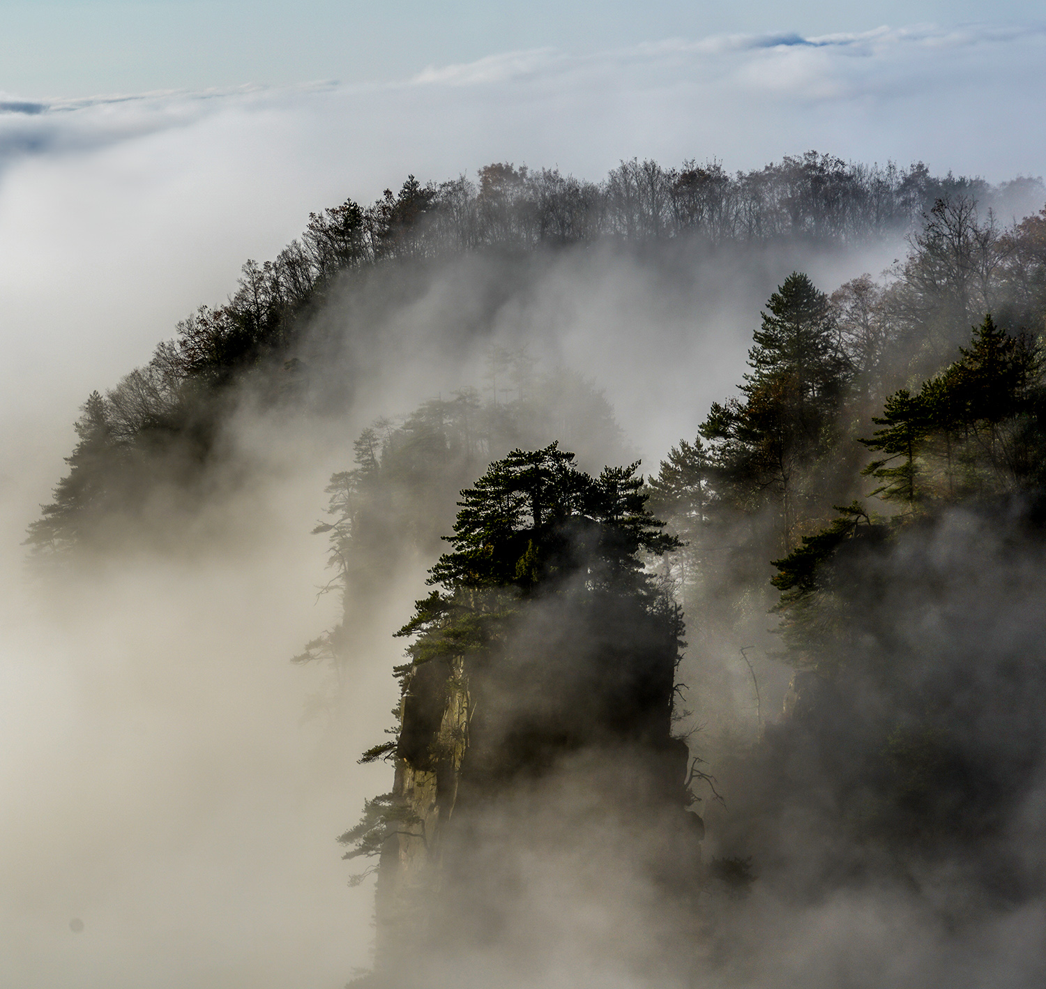 烟雨天子山