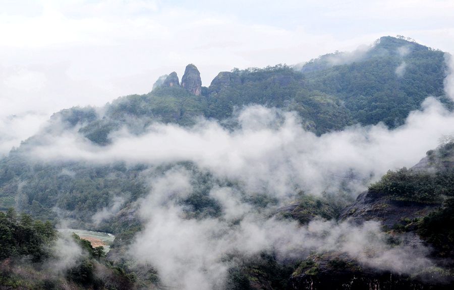 雾缠山峰