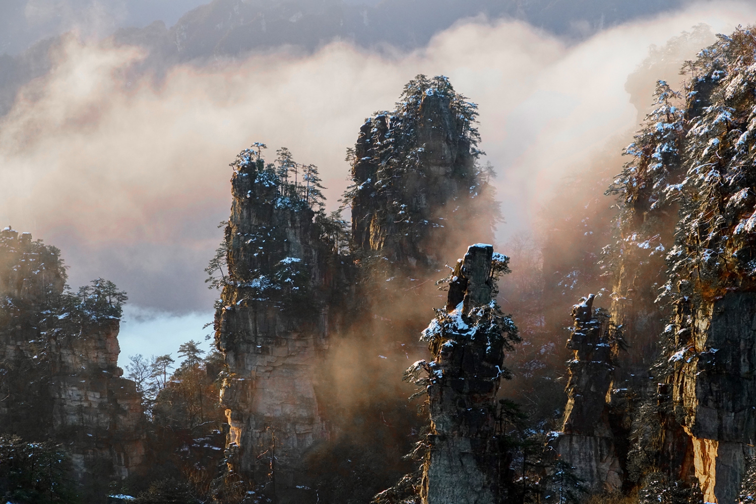 雪后天子山