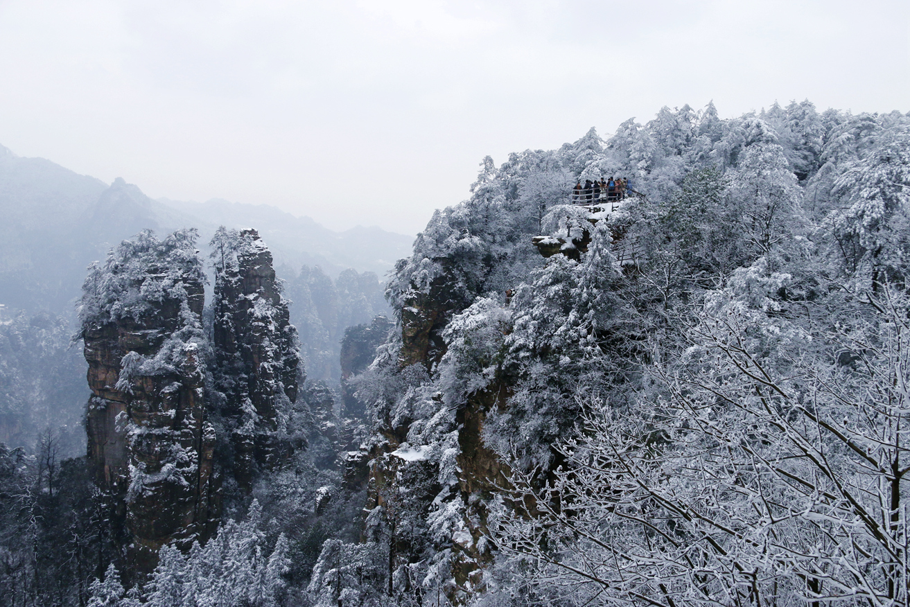 雪景中的黄石寨2