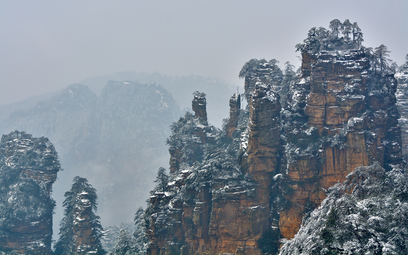 黄石寨冬雪