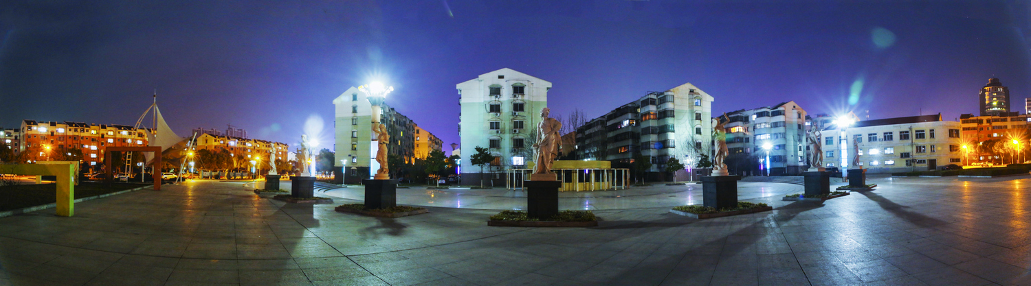 油田大庆小区夜色