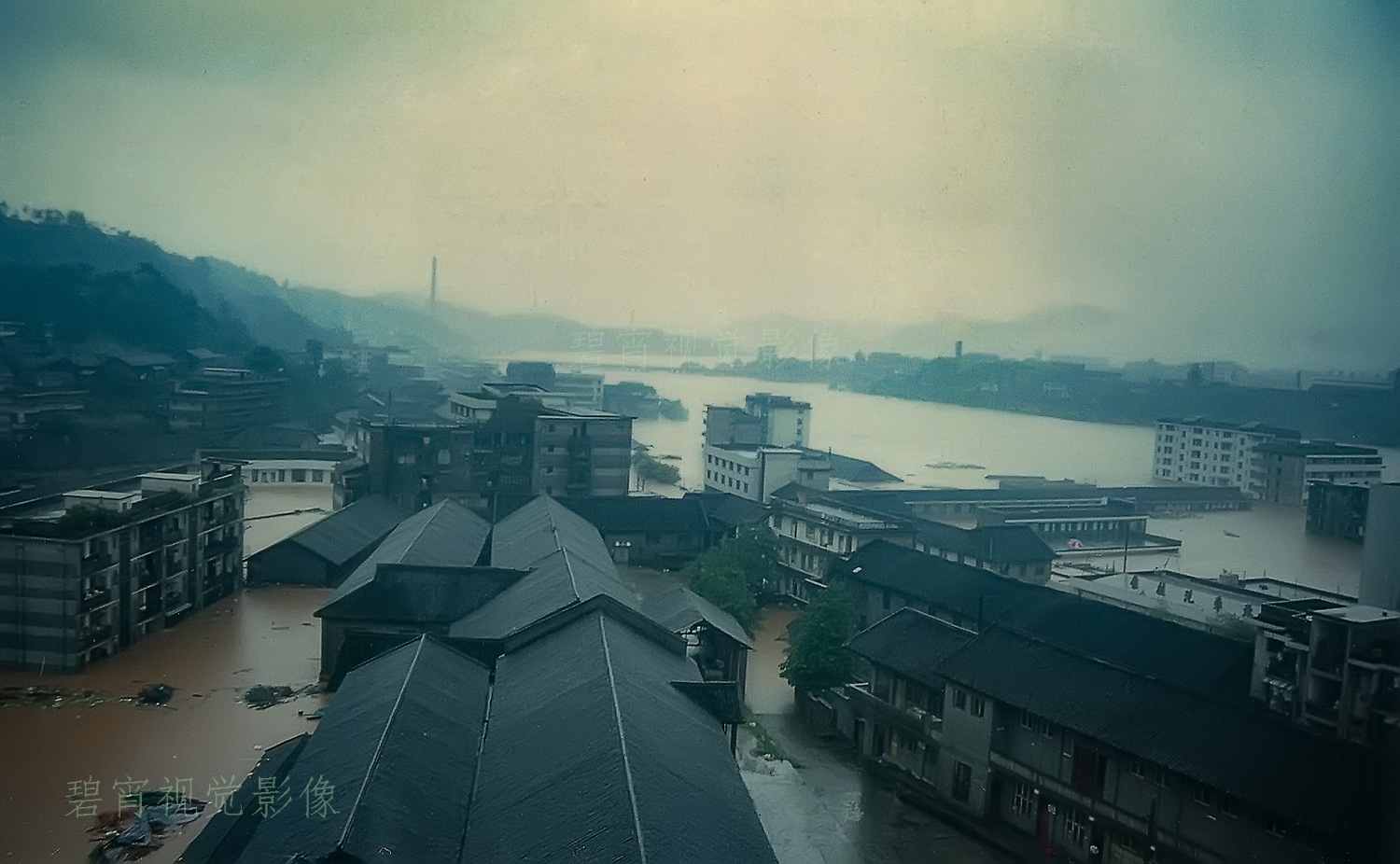 桑植县城98年洪水
