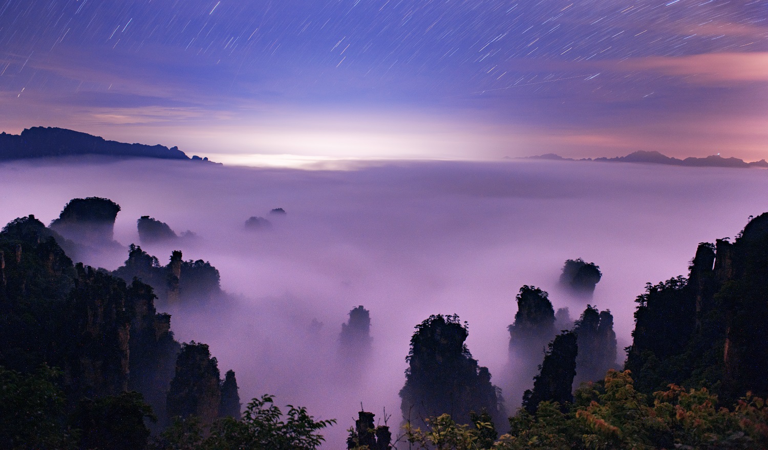 天子山夜色