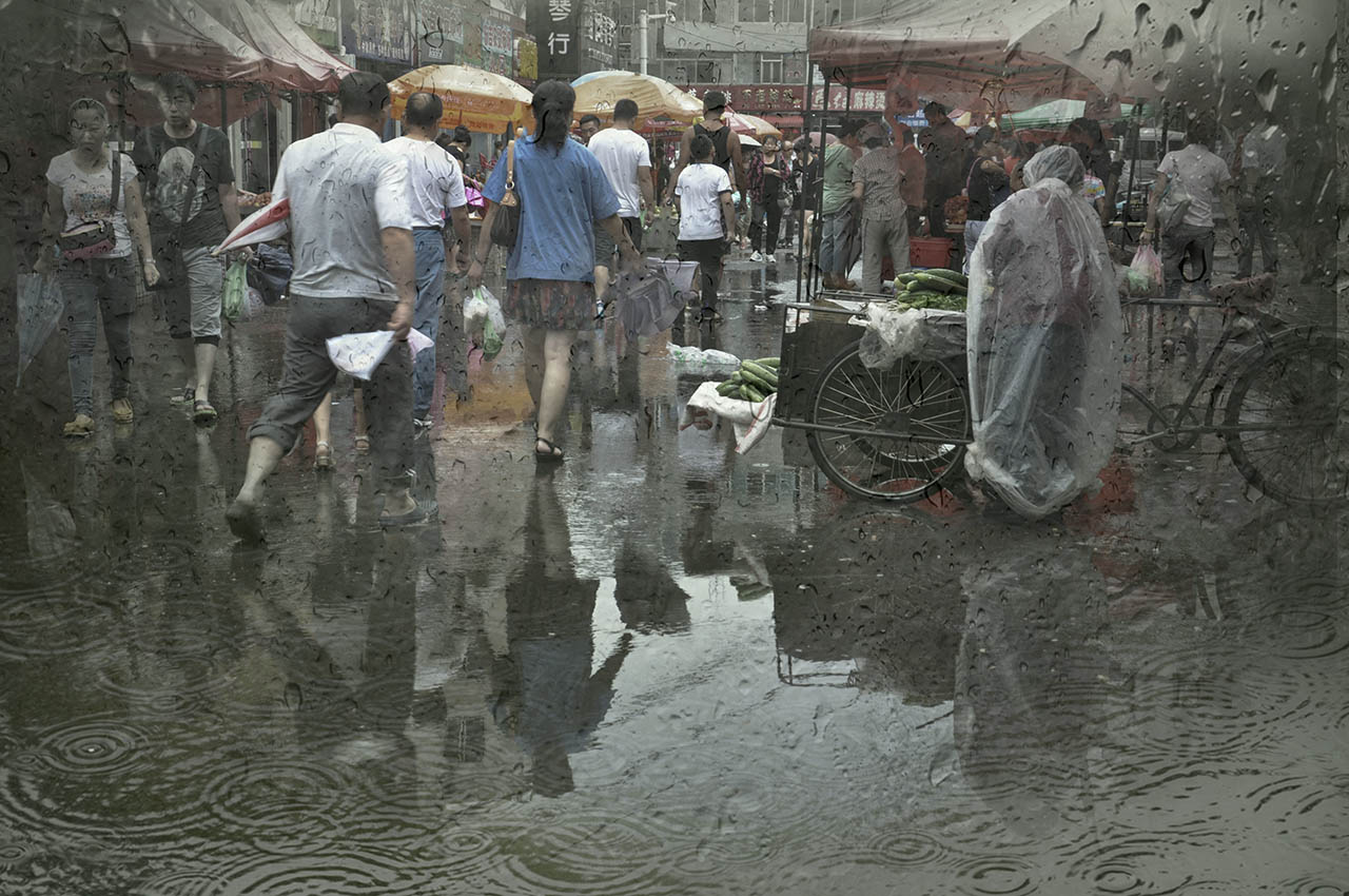 匆匆雨中行