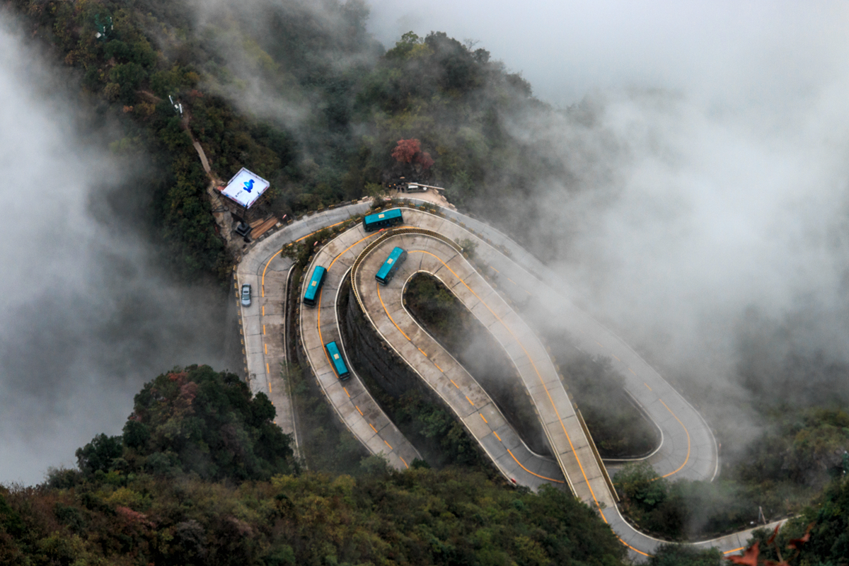 天门山公路奇观