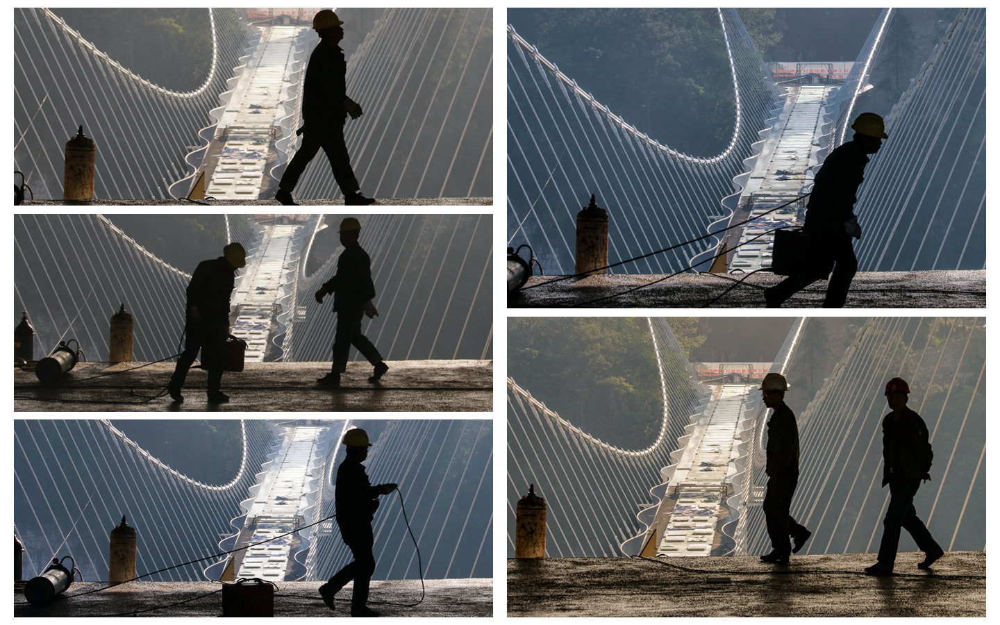 玻璃桥的建设者们