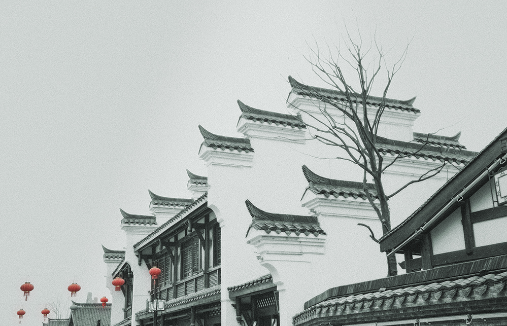 常德河街印象画